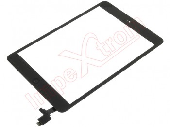 Black touchscreen STANDARD quality with black button for and complete connection plate Apple iPad Mini, A1432, A1454, A1455 (2012), Apple iPad Mini 2, A1489, A1490, A1491 (2013-2014)