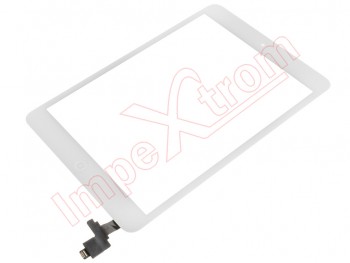 PREMIUM White touchscreen PREMIUM quality with white button and complete connection plate for Apple iPad Mini, A1432, A1454, A1455 (2012), Apple iPad Mini 2, A1489, A1490, A1491 (2013-2014)
