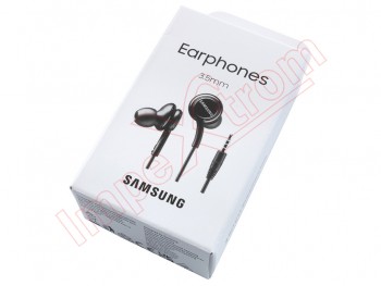 Manos libres / auriculares negros estéreo Samsung EO-IA500 con conector jack 3.5mm, en blister