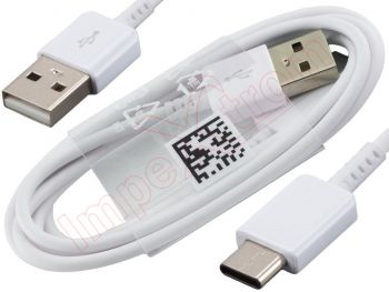 Cable de datos con conector USB a USB tipo C (5A) blanco 1m