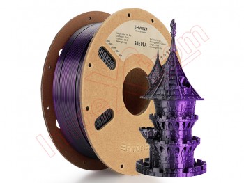 Bobina ERYONE PLA SILK 1.75MM 1KG DUAL-COLOR (BLACK&PURPLE) para impresora 3D