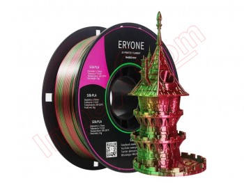 Eryone Silk PLA Dual-Color 1.75mm, 1KG/roll - Red & Green