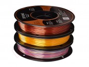 3-coil-filaments-pack-eryone-pla-silk-1-75mm-1-5kg-gold-cooper-rainbow-for-3d-printer