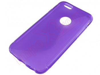 Funda TPU lila / violeta transparente para iPhone 6 / 6S