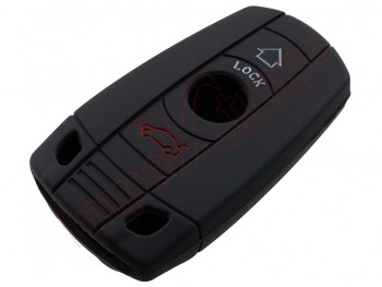 Producto genérico - Funda de goma negra para telemandos 3 botones BMW