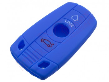 Producto genérico - Funda de goma azul para telemandos 3 botones BMW