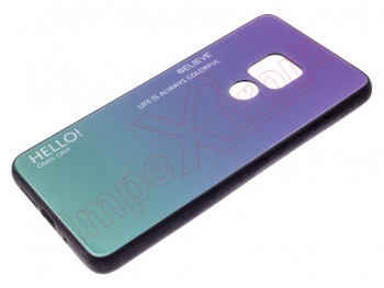 Gradiaton cover purple / green glass effect rigid case for Huawei Mate 20