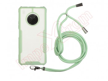 Funda verde y transparente con cordón para Huawei Y9A (FRL-22,)