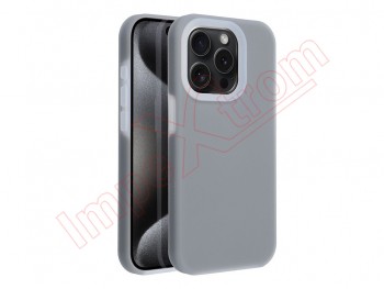 Light grey hard case for iPhone 15 pro, a3102
