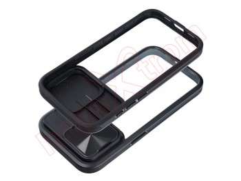 Black and transparent hard case with window for iPhone 15, A3090