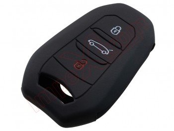 Generic product - Black rubber cover for remote controls 3 buttons Peugeot / Citroen