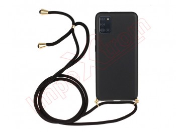 Black and transparent case with lanyard for Samsung Galaxy A31 (SM-A315)