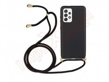 Black case with lanyard for Samsung Galaxy A52 5G (SM-A526B)