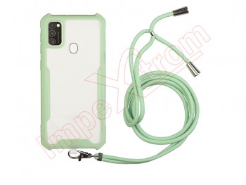 Funda verde y transparente con cordón para Samsung Galaxy M30S (SM-M307)