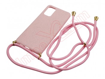 Pink TPU case with lanyard for Samsung Galaxy S20 Plus (SM-G985)