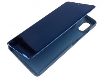 Funda azul efecto espejo tipo agenda Clear View para Xiaomi Mi 8 SE, en blister