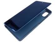 blue-mirror-clear-view-cover-for-xiaomi-mi-8-se-in-blister