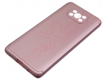 Rose gold GKK 360º case for Xiaomi Poco X3 NFC (M2007J20CG)
