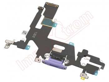 cable flex de calidad premium con conector de carga lightning púrpura para iPhone 11 (a2221). Calidad PREMIUM