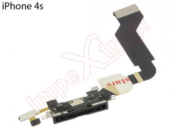 Cable flex con Conector de carga y accesorios negro para iPhone 4S