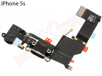 Cable flex con conector de carga, datos y accesorios, conector jack de 3,5 negro, micrófono y cable RF para iPhone 5S