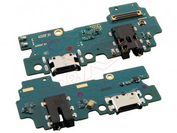 Placa auxiliar calidad PREMIUM con conector de carga USB tipo C, micrófono y conector jack para Samsung Galaxy A22 4G, SM-A225. Calidad PREMIUM