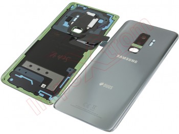 Tapa de batería Service Pack gris para Samsung Galaxy S9 Plus, SM-G965F / DUOS.