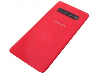 Tapa de batería Service Pack roja cardenal para Samsung Galaxy S10, G973F