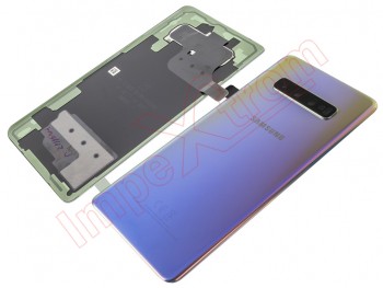 Tapa de batería Service Pack plateada (prism silver) para Samsung Galaxy S10 Plus, G975F