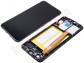 Pantalla Service Pack Completa PLS IPS Negra con Marco para Samsung Galaxy A20e