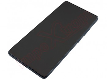 Pantalla service pack completa Super AMOLED Plus negra prisma "Prism black" con marco para Samsung Galaxy S10 Lite, SM-G770