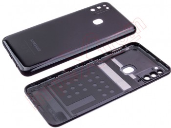 Tapa de batería Service Pack negra "Raven black" para Samsung Galaxy M21, SM-M215F, M215FZBINGS, M215FZBG, M215F/DS