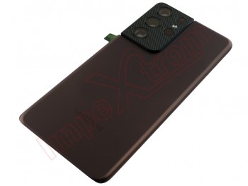 Service Pack Tapa de batería marrón "Phantom Brown" para Samsung Galaxy S21 Ultra 5G, SM-G998