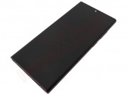 black-full-screen-service-pack-dynamic-amoled-2x-with-burgundy-frame-for-samsung-galaxy-s22-ultra-5g-sm-s908
