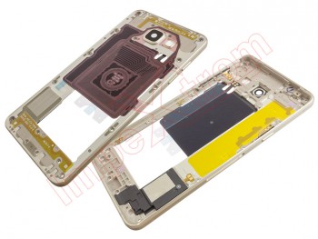 Gold central housing for Samsung Galaxy A5 2016, A510F