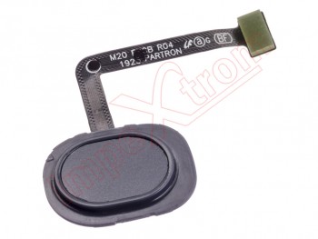 Cable flex con botón lector / sensor de huellas negro para Samsung Galaxy M20 (SM-M205FN)