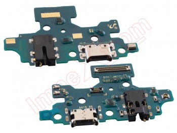 Service Pack Auxiliary plate with charger, data and accesories connector USB type C for Samsung Galaxy A41, SM-A415F