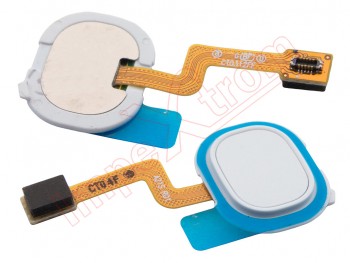 Cable flex con botón lector / sensor de huellas blanco para Samsung Galaxy A21s, SM-A217