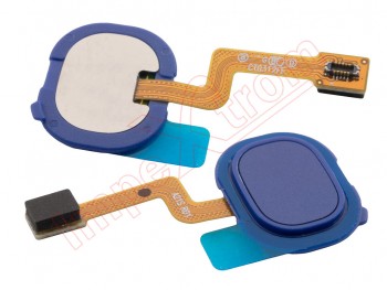 Cable flex con botón lector / sensor de huellas azul para Samsung Galaxy A21s, SM-A217