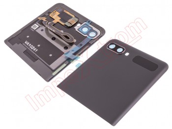 Tapa Service Pack superior gris / negra "Mystic grey" para Samsung Galaxy Z Flip 5G (SM-F707)