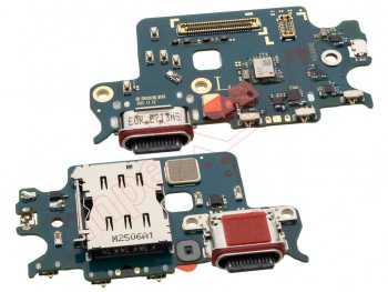 Placa auxiliar Service Pack con conector de carga USB tipo C, micrófono y lector de tarjetas SIM para Samsung Galaxy S22 5G