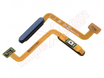 Cable flex con botón de encendido y lector / sensor de huellas azul para Samsung Galaxy M53, SM-M536