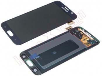 Pantalla service pack completa negra azulada Super AMOLED para Samsung Galaxy S6, G920F