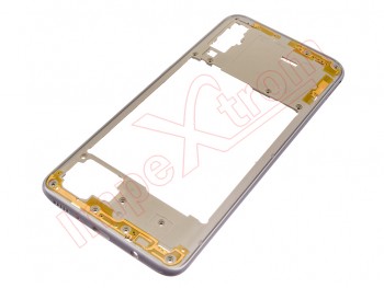 Carcasa frontal / chasis intermedio con marco blanco para Samsung Galaxy A70, SM-A705F