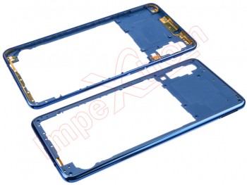 Back cover / housing with blue frame for Samsung Galaxy A7 2018, SM-A750