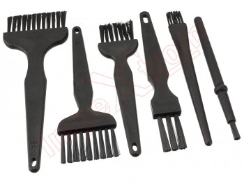 Set of 6 ESD antistatic brushes for cleaning components