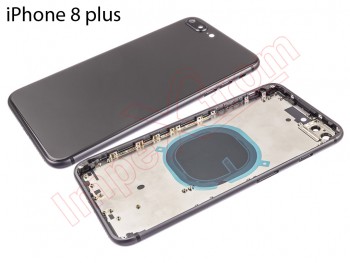 Tapa de batería genérica negra (tapa de batería y marco) para iPhone 8 plus A1897