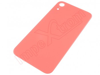 Generic coral battery cover without logo with bigger camera hole for iPhone XR, A2105 