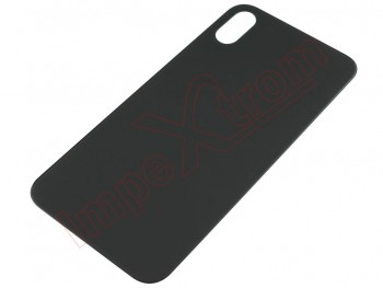 Generic black battery cover without logo with bigger camera hole for iPhone X, A1901