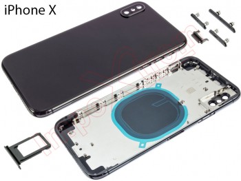 Tapa de batería negra genérica para iPhone X, A1901